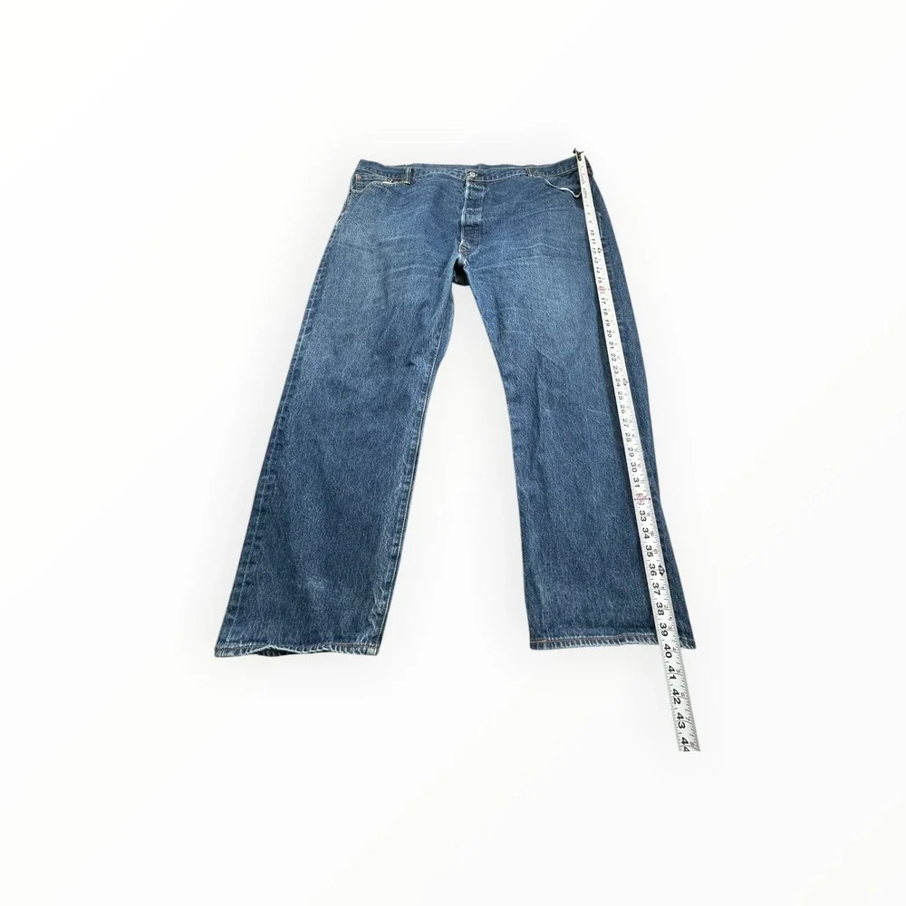 Levi's Jeans Mens 52 Blue 501 Original Fit Straight‎ Leg Button Fly Denim Pants